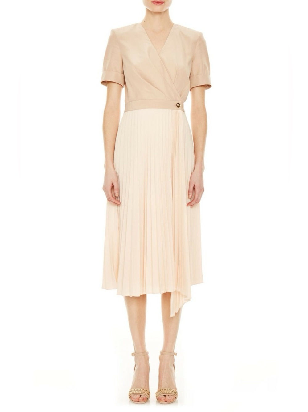 Sandro Gladis Pleated Wrap Dress